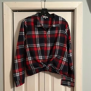Flannel quarter zip
